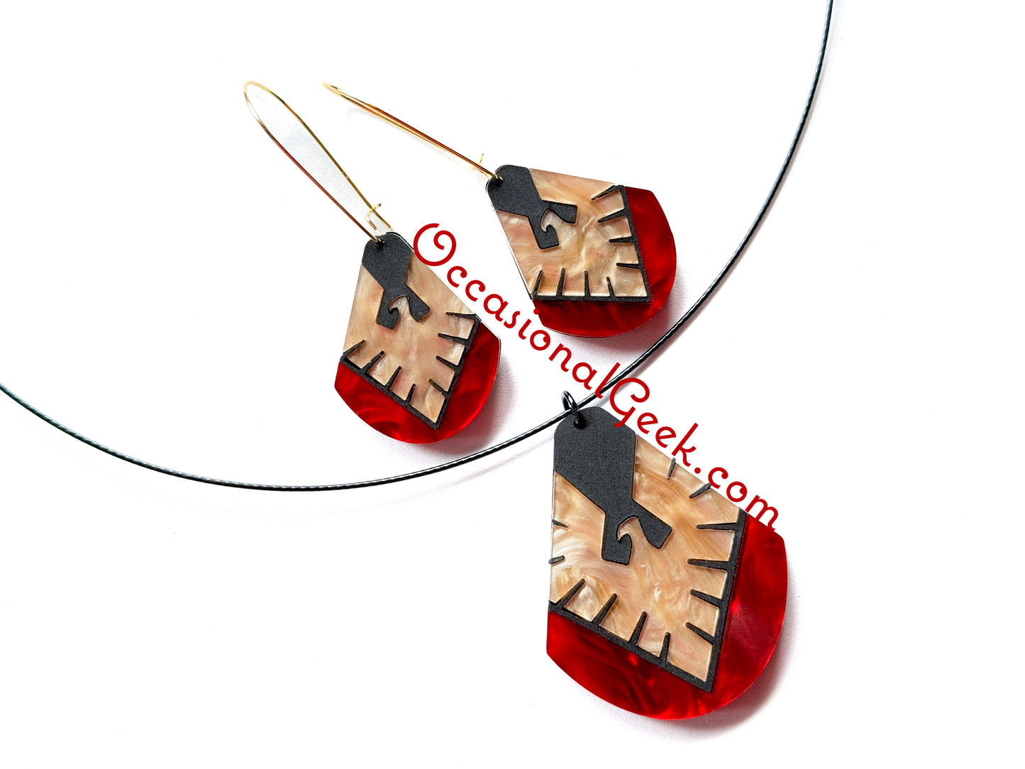 Phoenix (Red) Dangle Earrings