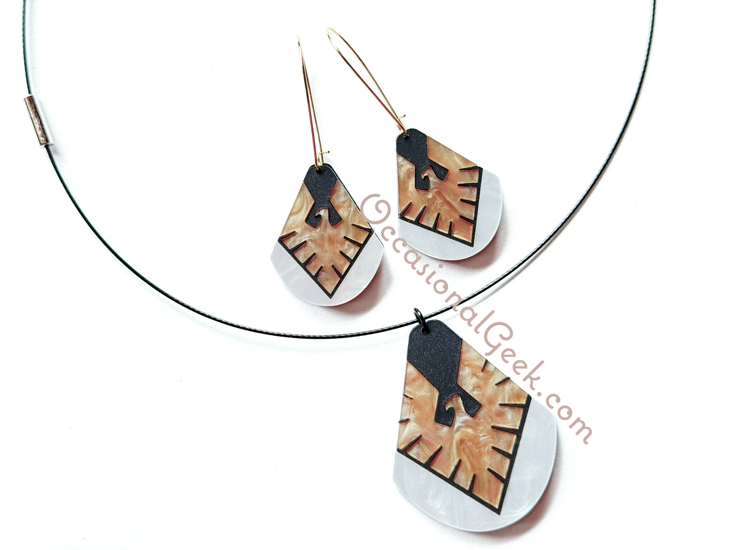 Phoenix (White) Dangle Earrings