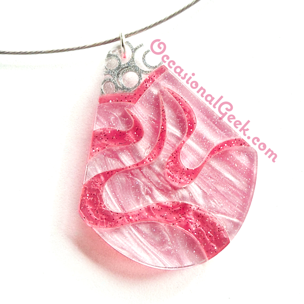 Pink Witch Statement Pendant