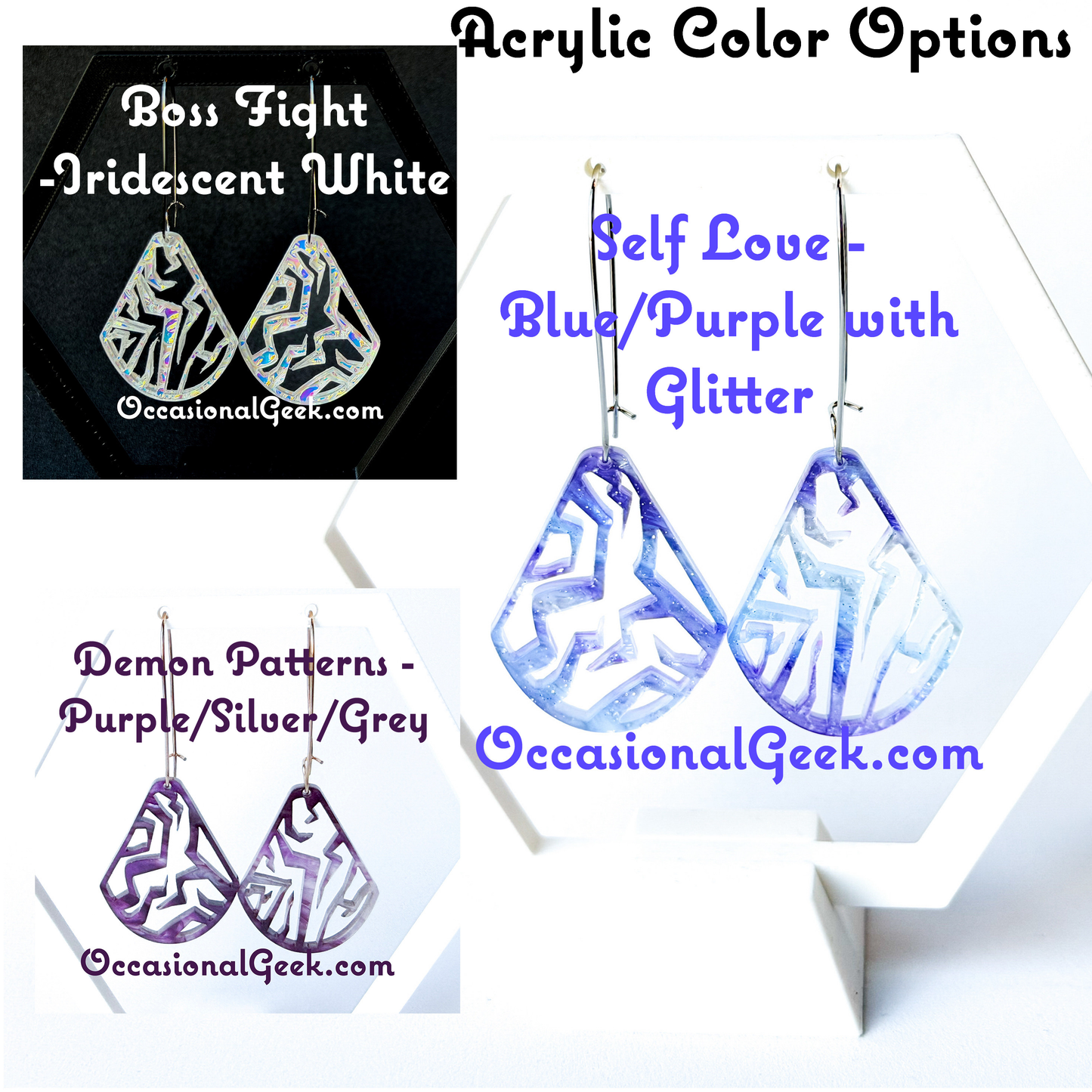 Patterns Statement Dangle Earrings