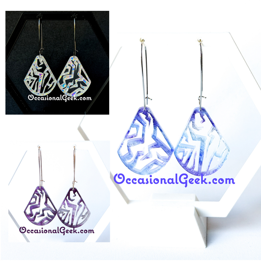 Patterns Statement Dangle Earrings