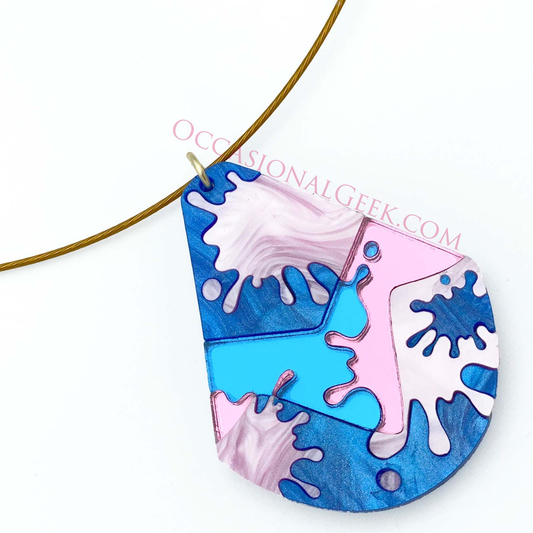 Make it Pink/Make it Blue Princess Statement Pendant