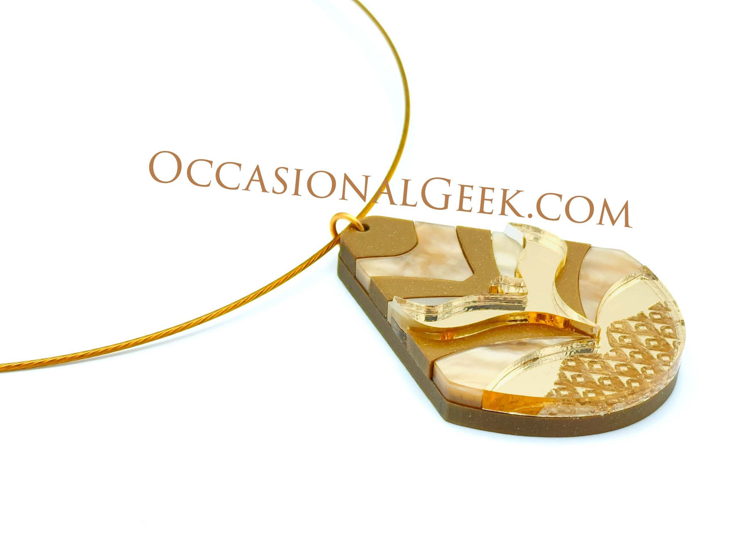 Golden Amazon Statement Pendant