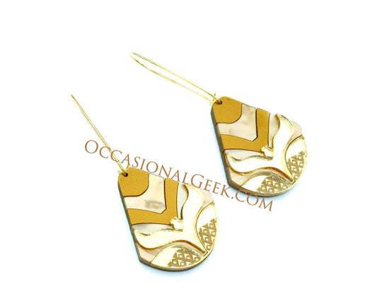 Golden Amazon Dangle Earrings