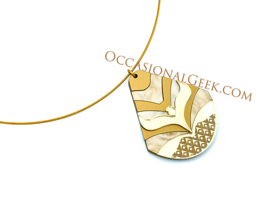 Golden Amazon Statement Pendant